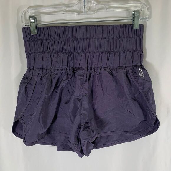 Free People Movement Shorts Women's Small Purple Lined Pull On High Waisted - Picture 1 of 7